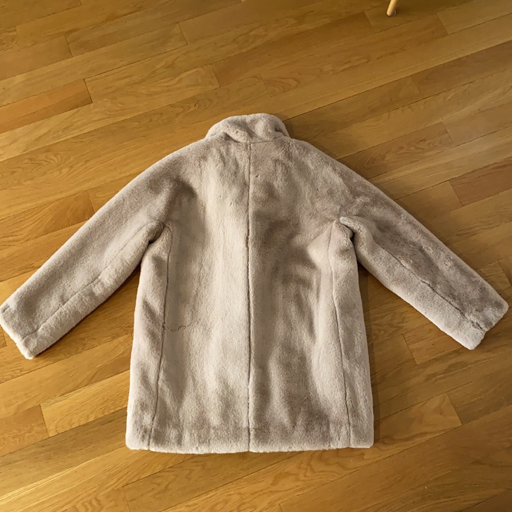 NWT Madewell Faux Fur Coat in Bisque - Picture 10 of 11